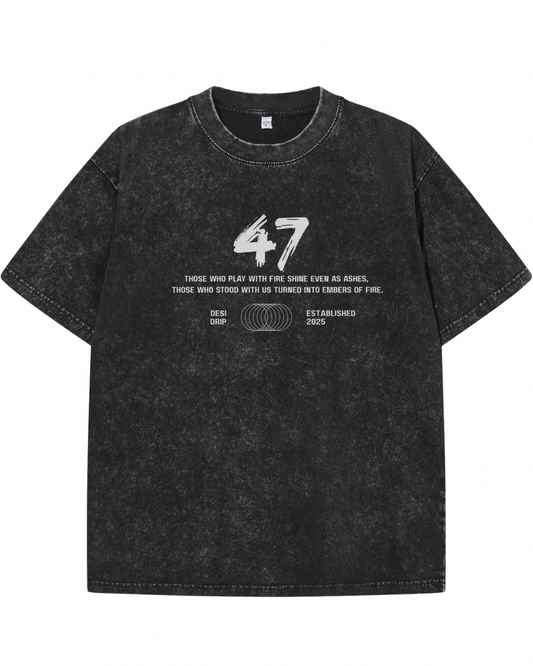 "LIMITLESS" Warrior Spirit Heavyweight Tee – Washed Black