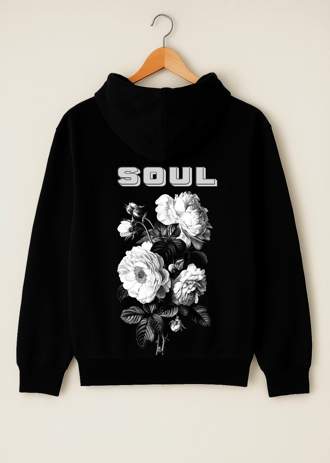 Floral “AMIRI Soul” Black Hoodie