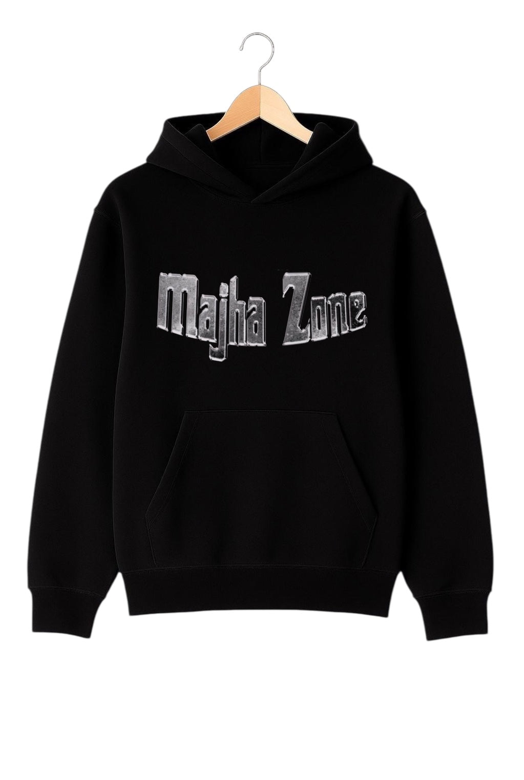 Majha Zone Premium Black Hoodie