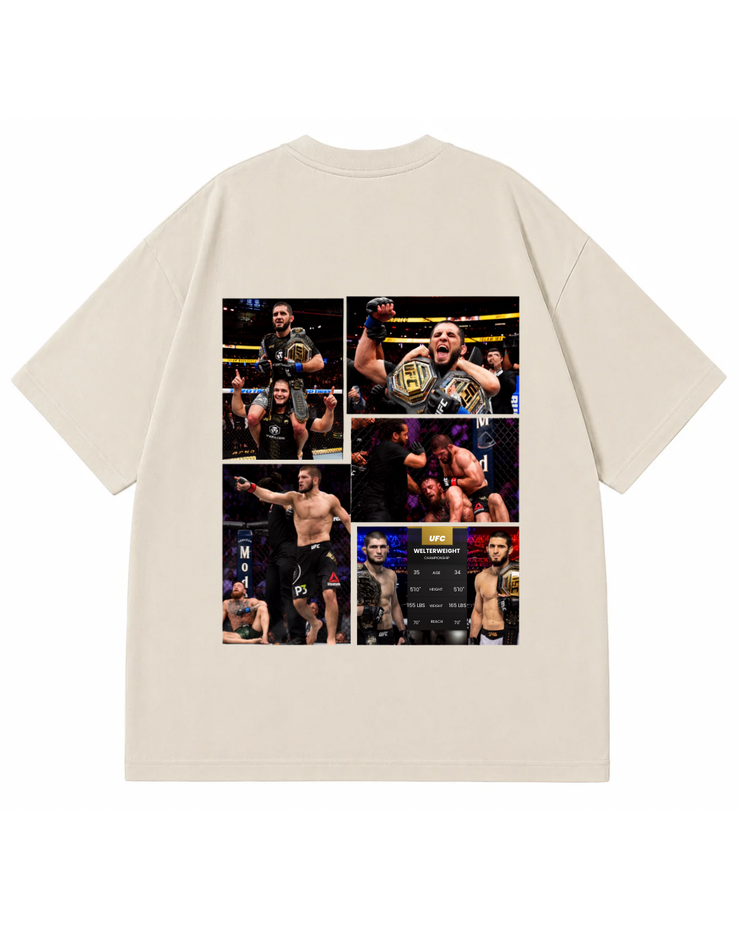 Islam Makhachev & Khabib Nurmagomedov Vintage Wash Graphic T-Shirt | UFC Legacy Tee