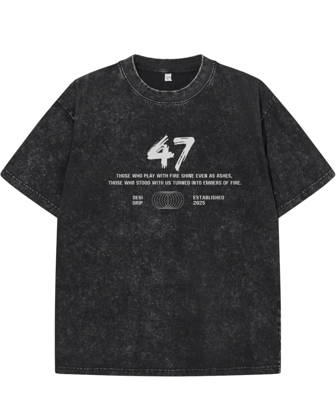 "MOOSEDRILLA" Vintage Graphic Tee – Washed Black