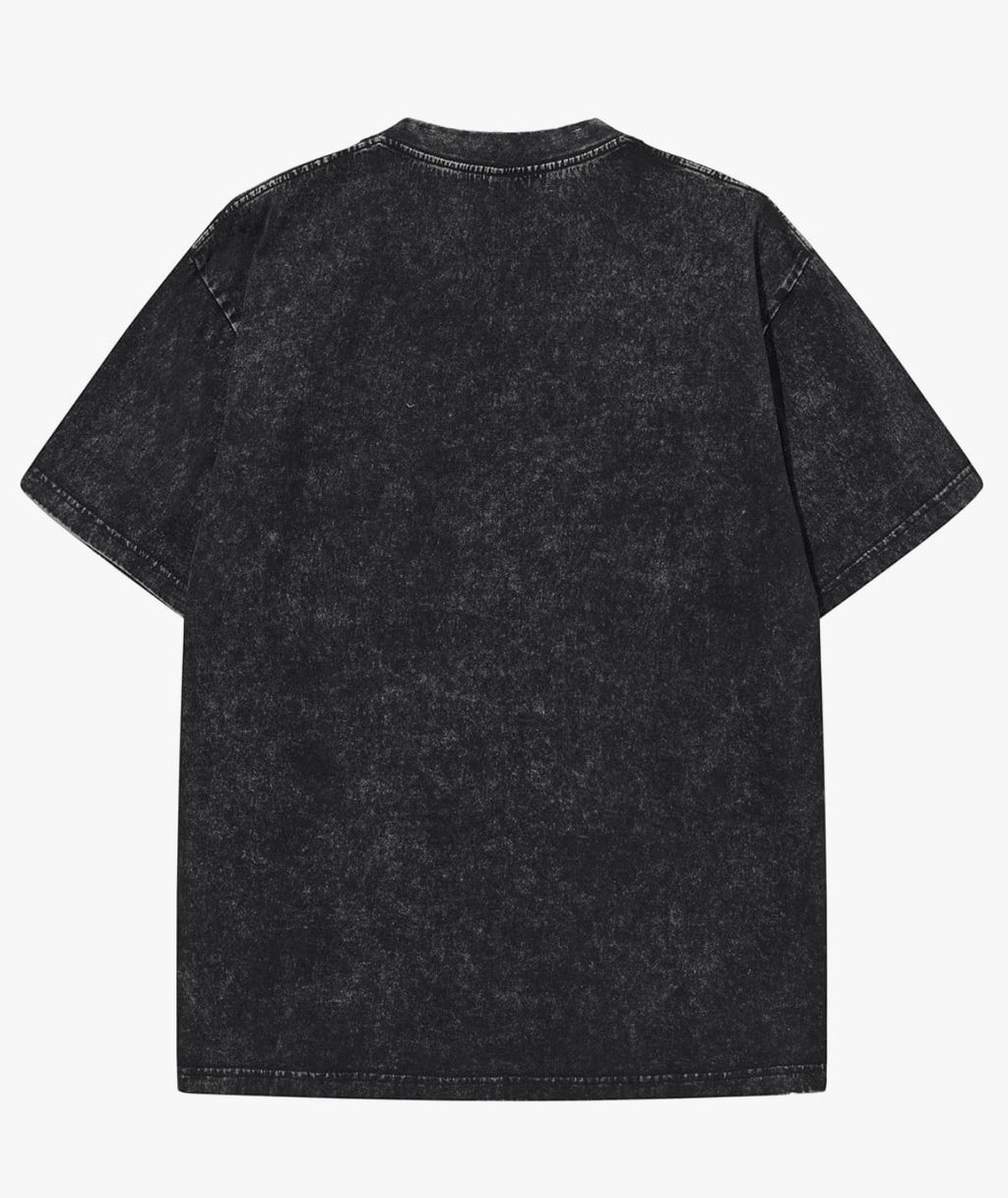"BORN TO STAND TALL" Vintage Heavyweight Graphic Tee – Washed Black