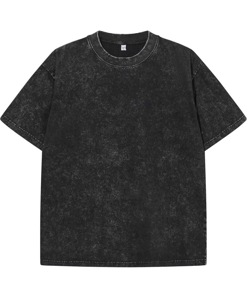 "THE WARRIOR" Vintage Heavyweight Graphic Tee – Washed Black