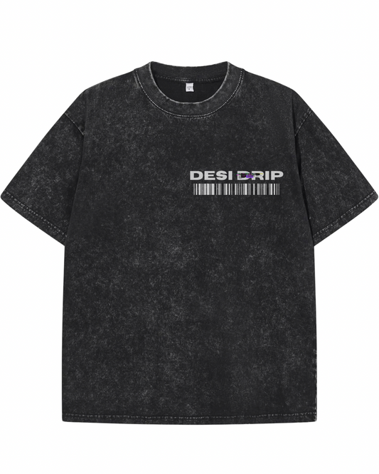"DIVIDED LANDS" Punjab Heritage Heavyweight Tee – Washed Black
