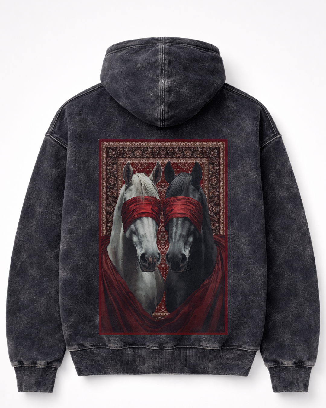 Duality Horses Vintage Wash Hoodie