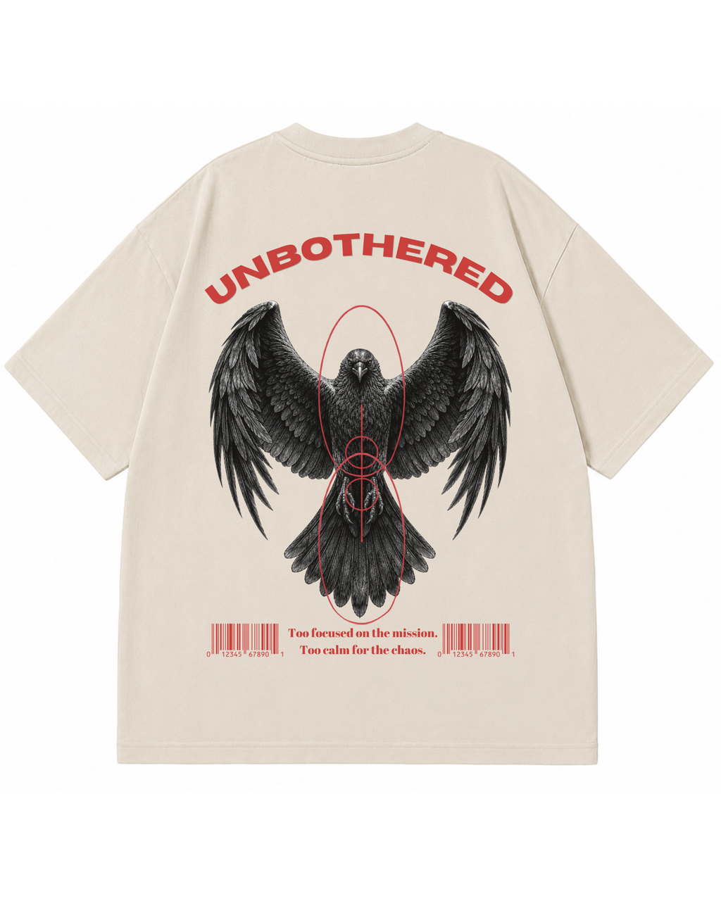 Unbothered Raven Graphic Oversized T-Shirt