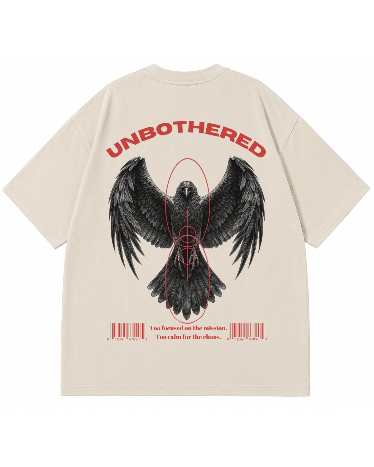 Unbothered Raven Graphic Oversized T-Shirt