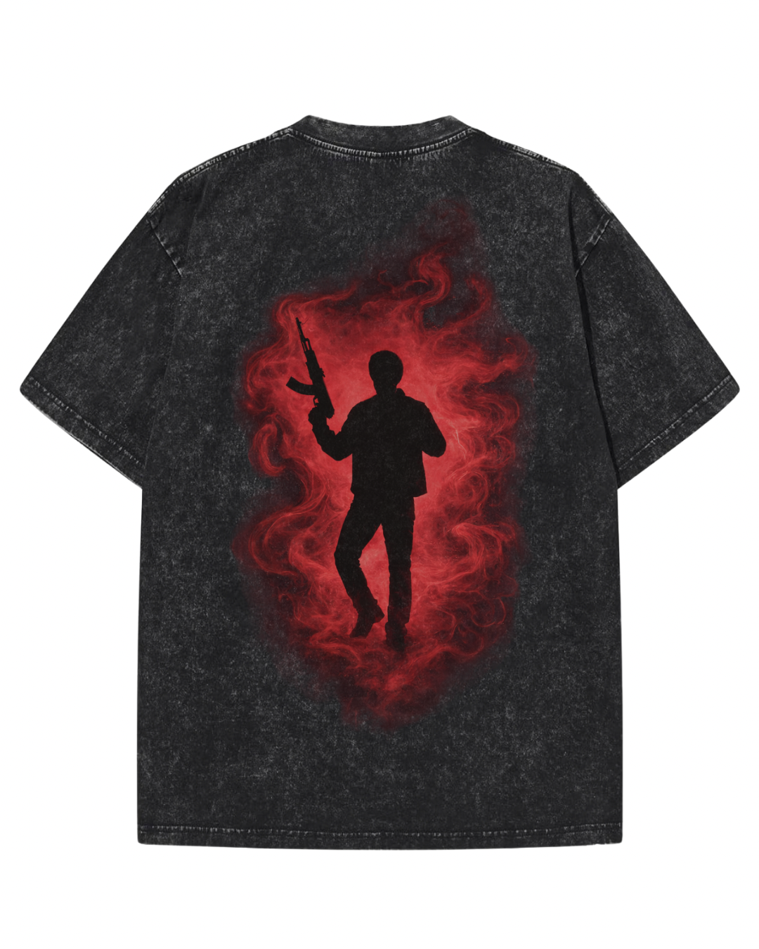 47 Embers Washed Black Tee – Desi Drip Edition