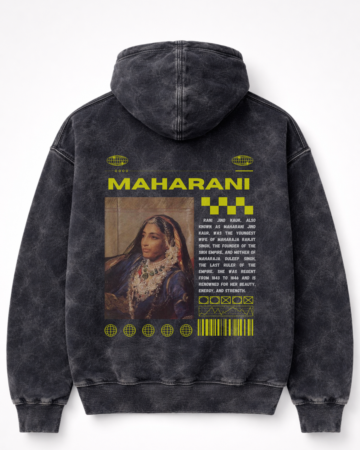 The "Maharani" Vintage Wash Graphic Hoodie