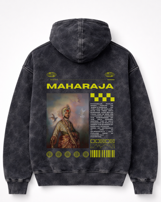 "SHER-E-PANJAB" Acid-Wash Tribute Hoodie