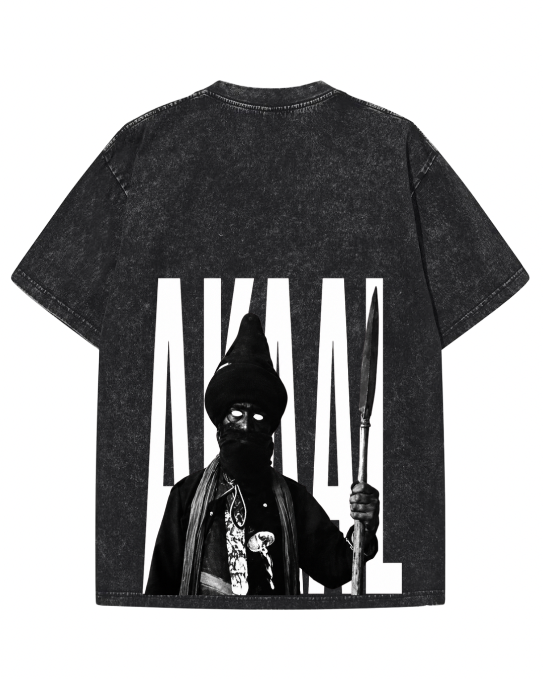 "AKAAL 84" Heavyweight Vintage Graphic Tee – Washed Black