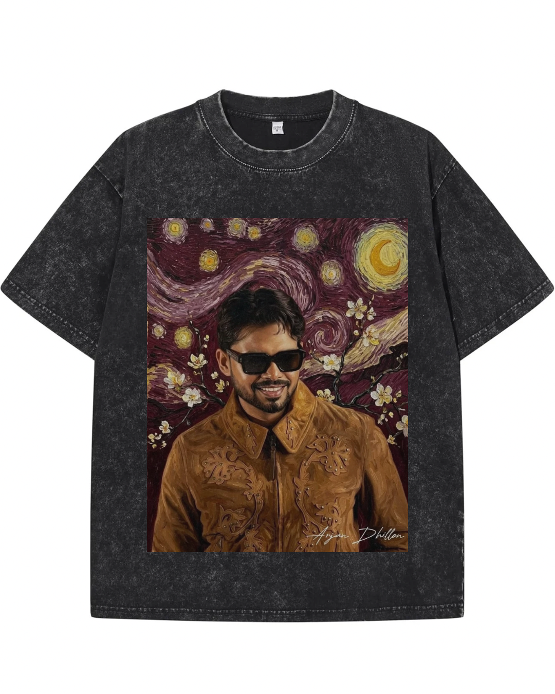 Starry Night - Arjan Dhillon Heavyweight Acid Wash Tee