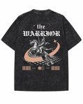 "THE WARRIOR" Vintage Heavyweight Graphic Tee – Washed Black