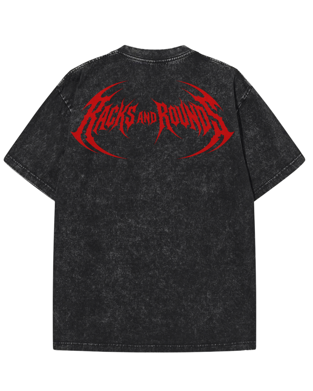 "RACKS AND ROUNDS" Heavyweight Tee – Washed Black