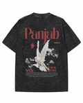 "PANJAB DOVE" Vintage Heavyweight Graphic Tee – Washed Black