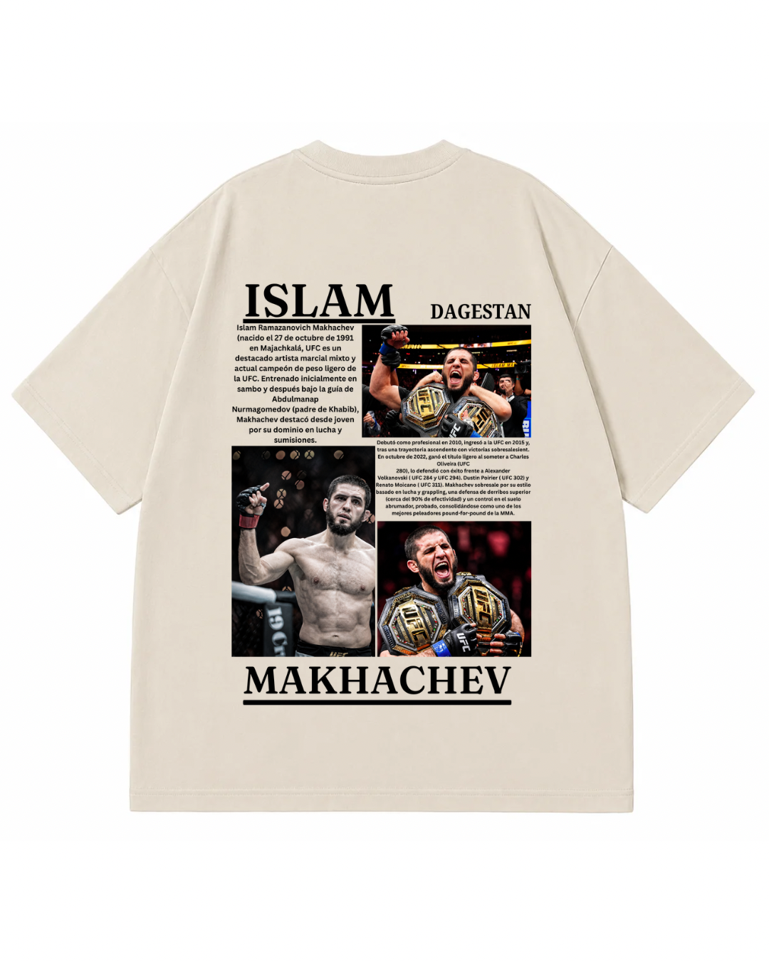 Islam Makhachev Vintage Acid-Wash Graphic T-Shirt