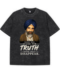 Jaswant Singh Khalra "Stand for Truth" Vintage Acid-Wash Graphic T-Shirt